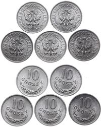 zestaw: 5 x 10 groszy 1968, Warszawa, łącznie 5 
