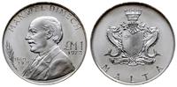 1 funt 1972, srebro, wyśmienity, KM 13
