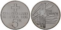 5 franków 1986, 600. rocznica bitwy pod Sempach,