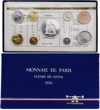 Francja, zestaw monet z roku 1976
