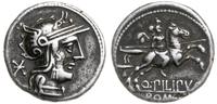 denar 129 pne, Rzym, Aw: Głowa Romy w hełmie w p