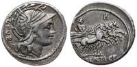 denar 101 pne, Rzym, Aw: głowa Romy w hełmie w p