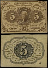 5 centów 17.07.1862, małe zagniecenie, ale piękn