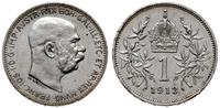 1 korona 1913, Wiedeń, bardzo ładna, Herinek 803
