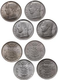 zestaw 10 monet:, 6 x 1 frank (roczniki: 1962, 1