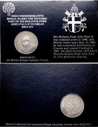 medal z wizyty Jana Pawła II w Wielkiej Brytanii