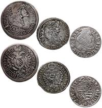 zestaw 3 monet:, 6 krajcarów 1688 Wiedeń (Austri