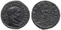 follis 305, Ticinium, Aw: Popiersie cesarza w wi