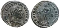 follis 296, Siscia, Aw: popiersie cesarza w wień
