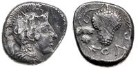 stater 385-350 pne, Aw: głowa Ateny w hełmie, w 