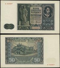 50 złotych 1.08.1941, seria D, numeracja 2459837