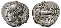 denar 137 pne, Rzym, Aw: Głowa Romy w hełmie w l