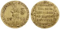 dukat 1828, Utrecht, złoto 3.47 g, bardzo ładne,