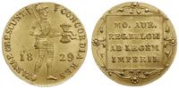 dukat 1829, Utrecht, złoto 3.49 g, piękne, Delmo