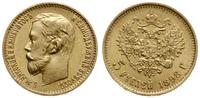 5 rubli 1898 АГ, Petersburg, złoto 4.29 g, piękn