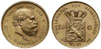 10 guldenów 1877, Utrecht, złoto 6.71 g, pięknie