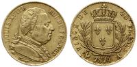 20 franków 1814 A, Paryż, złoto 6.42 g, Fr. 525,