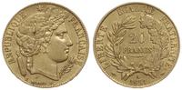 20 franków 1851 A, Paryż, złoto 6.43 g, Fr. 566,