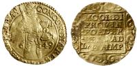 dukat 1649, złoto 3.48 g, moneta gięta, Purmer U