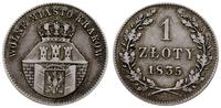 1 złoty 1835, Wiedeń, dość ładnie zachowane, Bit