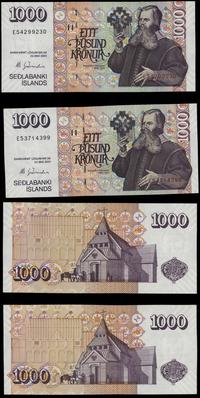 Islandia, zestaw 4 banknotów o nominałach: