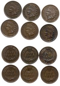 lot 6 x 1 cent, w skład zestawu wchodzą monety o
