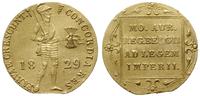 dukat 1829, Utrecht, złoto 3.43 g, obcięty, Fr. 