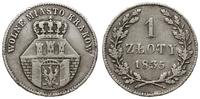 1 złoty 1835, Wiedeń, Bitkin 1, Plage 294, Kop. 