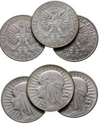 Polska, zestaw: 3 x 10 złotych, 2 x 1932 i 1 x 1933