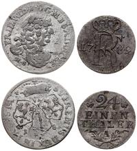 zestaw 2 monet, 6 groszy 1681 i 1/24 talara 1782