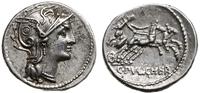 denar 110-109 pne, Rzym, Aw: głowa Romy w prawo,