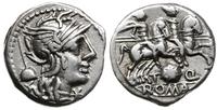 denar 126 pne, Rzym, Aw: Głowa Romy w hełmie w p