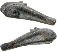 brąz w kształcie delfina V w. pne, brąz 33 mm, 2