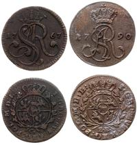 Polska, zestaw: 2 x grosz, 1767 G, 1790 EB