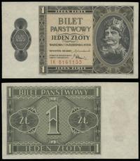 1 złoty 1.10.1938, seria IK, numeracja 8161155, 
