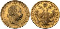 dukat 1876, Wiedeń, złoto 3.48 g