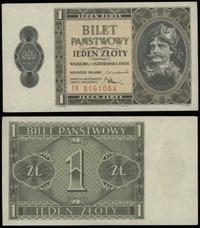 1 złoty 1.10.1938, seria IK, numeracja 8161084, 