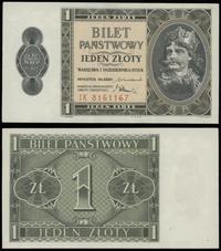 1 złoty 1.10.1938, seria IK, numeracja 8161167, 