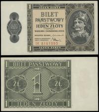 1 złoty 1.10.1938, seria IK, numeracja 8161095, 