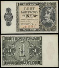 1 złoty 1.10.1938, seria IL, numeracja 8697494, 