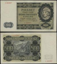 500 złotych 1.03.1940, seria A, numeracja 582088
