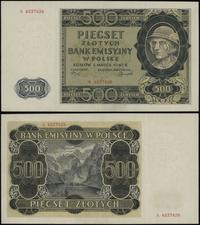 500 złotych 1.03.1940, seria A, numeracja 453742