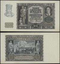 20 złotych 1.03.1940, seria K, numeracja 0733986