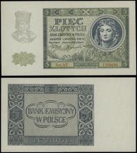 5 złotych 1.08.1941, seria AE, numeracja 1720635