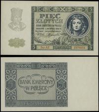 5 złotych 1.08.1941, seria AE, numeracja 2574654