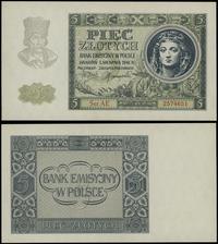 5 złotych 1.08.1941, seria AE, numeracja 2574651
