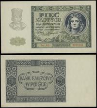 5 złotych 1.08.1941, seria AB, numeracja 8295954