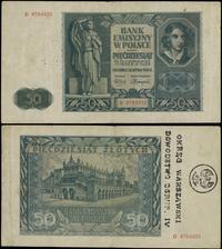 50 złotych 1.08.1941, seria D, numeracja 9764935
