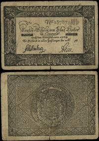 Niemcy, banknot wartości 5 talarów, 1764 (1806)