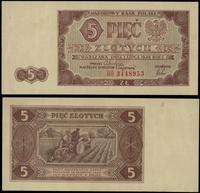 5 złotych 1.07.1948, seria BB, numeracja 3448953